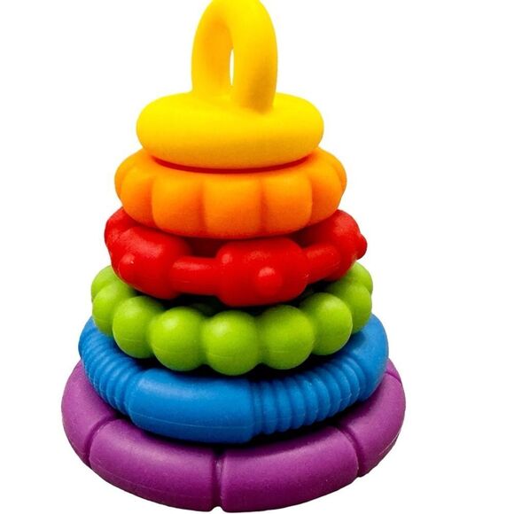 Rainbow Stacker Colorful 6-Piece Stacking Baby Toy. - Picture 1 of 4